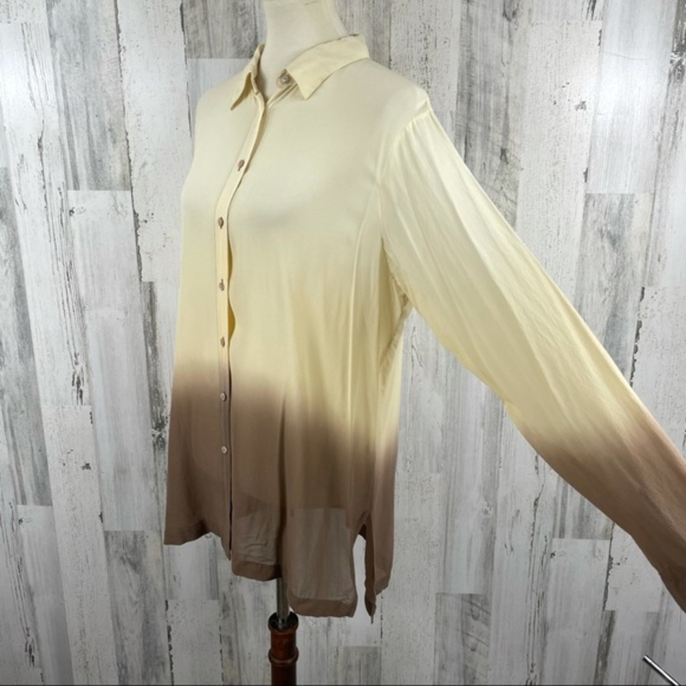 Tommy Bahama Women's Silk Ombre Button Down‎ Blouse Sz L